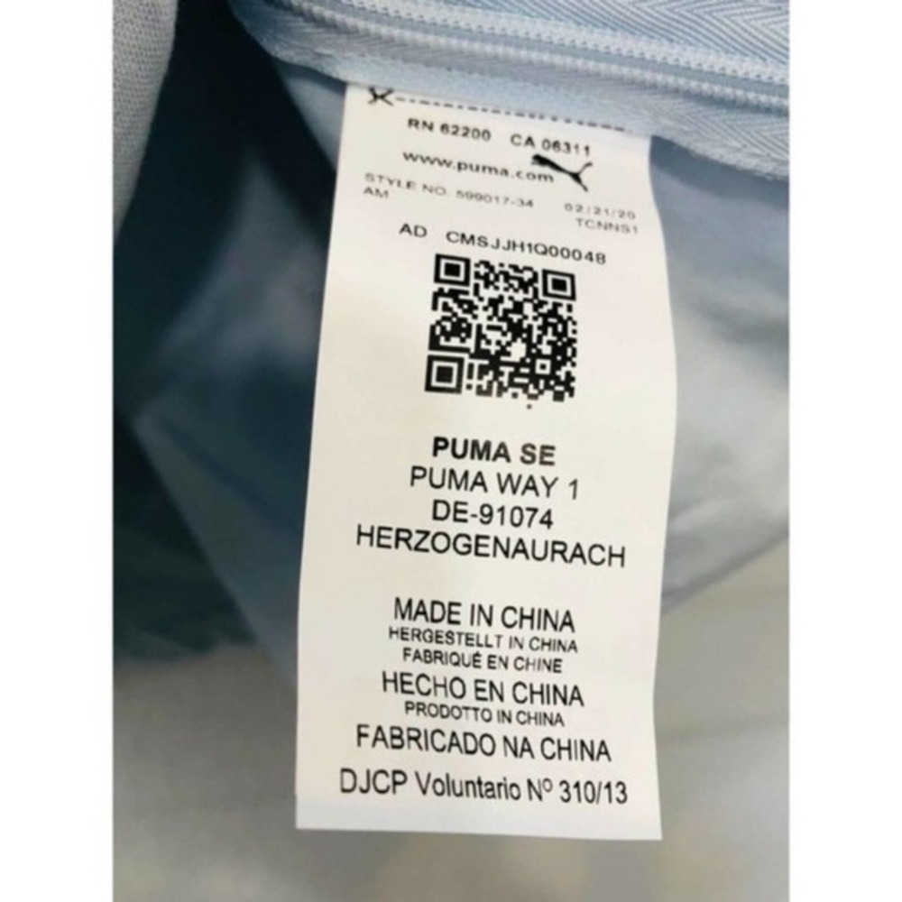PUMA x Liu Wen Women's Light Blue Oversized Dress Collared Athleisure Active Med - Picture 10 of 12